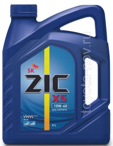 172622 - Масло моторное ZIC X5 10W40 полусинтетика - 6 литров