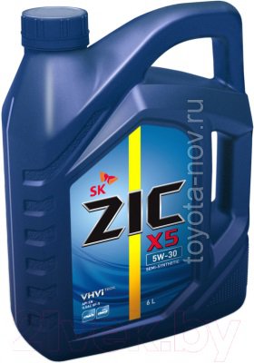 172621 - Масло моторное ZIC X5 5W30 полусинтетика - 6 литров
