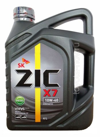 162607 - Масло моторное ZIC X7 DIESEL 10W40 синтетика - 4 литра