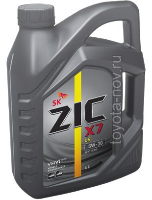 162675 - Масло моторное ZIC X7 5W30 синтетика - 4 литра