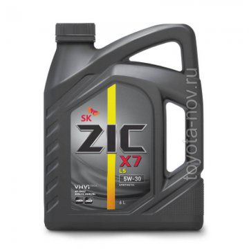 172619 - Масло моторное ZIC X7 LS 5W30 синтетика - 6 литров