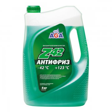AGA049Z - Антифриз AGA-Z42 зелёный -42C -  5 литров