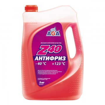 AGA002Z - Антифриз AGA-Z40 красный -40C -  5 литров