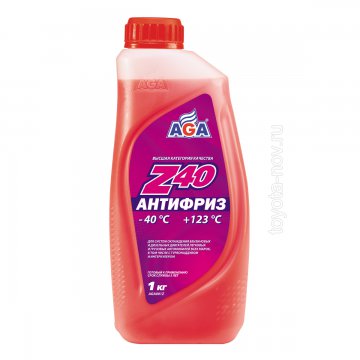 AGA001Z - Антифриз AGA-Z40 красный -40C -  1 литр