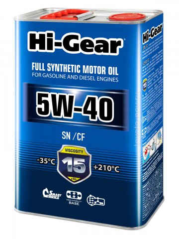 HG0544 - Масло моторное синтетическое 5W-40 SN/CF - 4 л