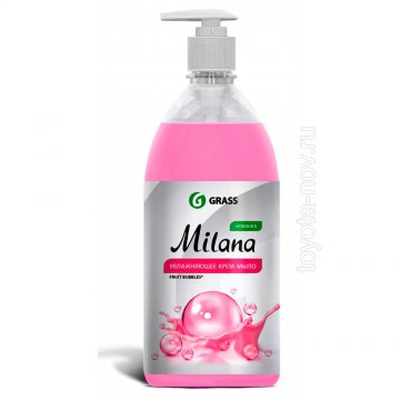125312 - Жидкое крем-мыло MILANA fruit bubbles с дозатором - 1л