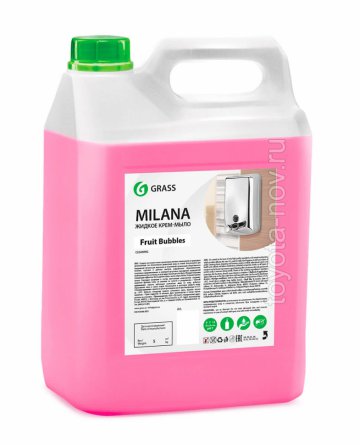 125318 - Жидкое крем-мыло MILANA fruit bubbles канистра - 5кг