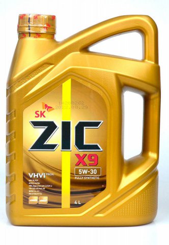 162614 - Масло моторное ZIC X9 5W30 синтетика - 4 литра