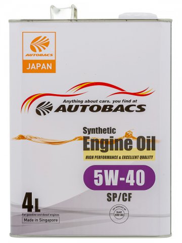A00032432 - Масло моторное AUTOBACS ENGINE OIL  5W40 SP/CF -  4л