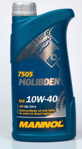 75051 - Масло моторное MANNOL Molibden  10W-40 SN/CF (1л.)