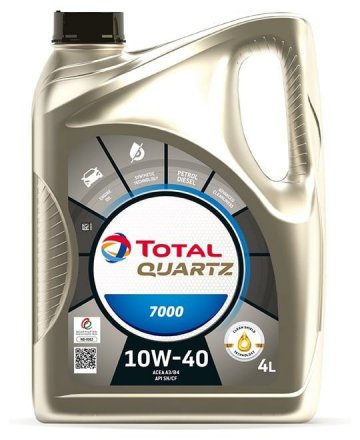 11020501 - Масло моторное TOTAL QUARTZ 7000 10W40  - 4 литра