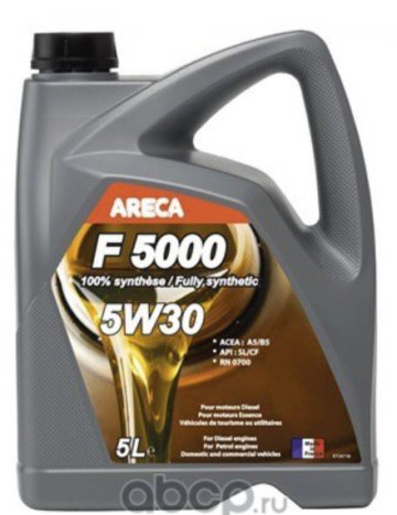 051520 - Масло моторное Areca  5W30 F5000 A5/B5 синтетика - 4 литров