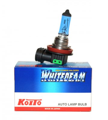 0750W - Лампа высокотемпературная Koito Whitebeam H11 12V 55W (100W) 4000K (уп. 1 шт.)